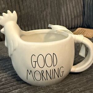 Rae Dunn White 🐔 chicken/Rooster Mug - Good Morning NWT